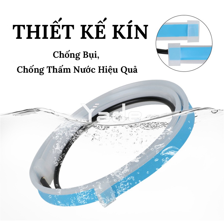 Set 2 đèn LED dây siêu mỏng 60cm tín hiệu kép cho xe ô tô chất lượng cao - Led dây 12v cho xe hơi - Ảnh 4