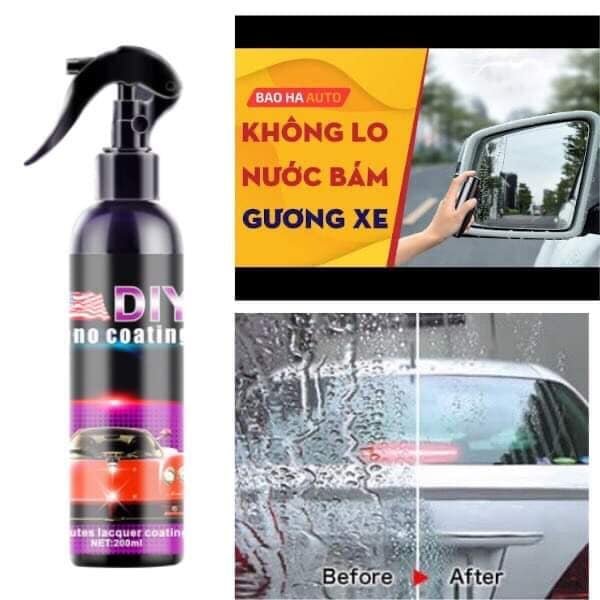 (Tặng mút đánh bóng)Chai Xịt Phủ Nano Chống Thấm Nước Ô tô, Xe Máy - Chất Chống Bám Nước Kính Xe, Kính Cận - Ảnh 2