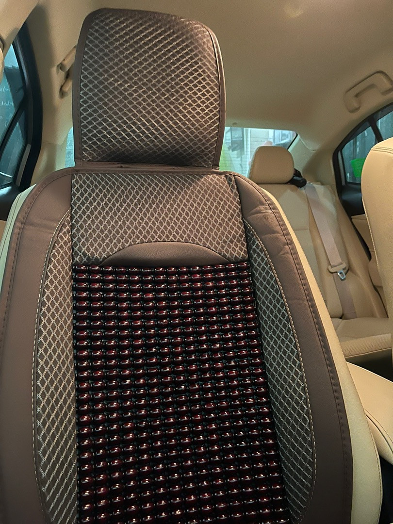 Áo lót ghế tựa lưng ghế ô tô văn phòng da PU và hạt gỗ massage chống nóng thông thoáng - Bọc ghế ô tô hạt gỗ - Ảnh 7