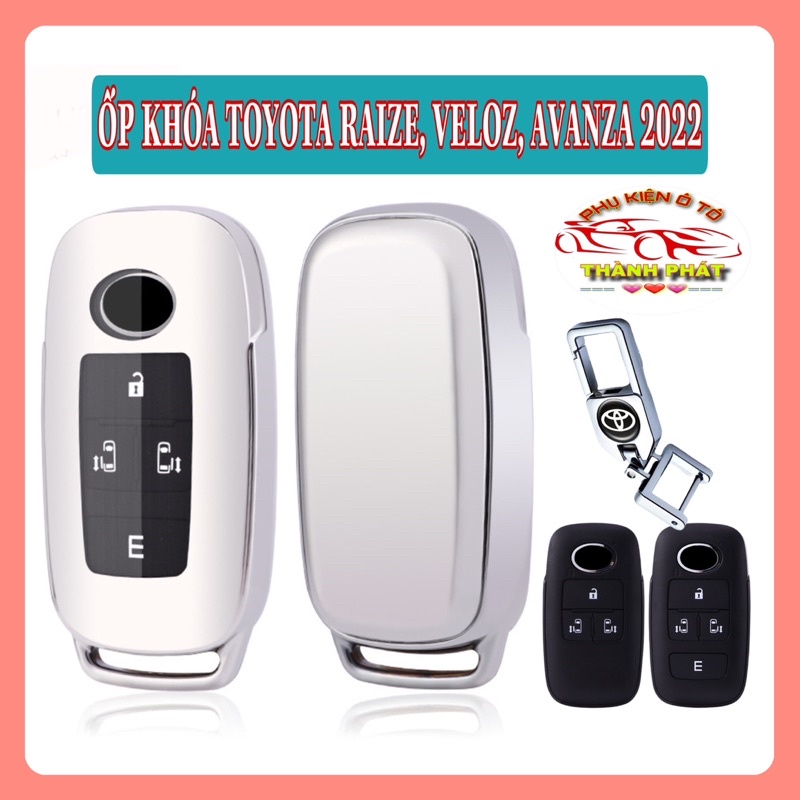 Móc khóa kèm bao ốp bảo vệ chìa khóa xe Toyota Raize, Veloz Cross, Veloz 2021, Avanza 2022 nhựa dẻo TPU tráng gương - Ảnh 8