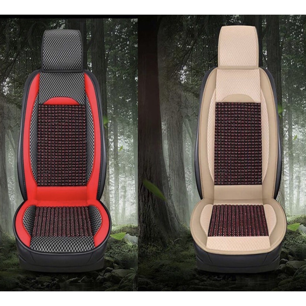 Áo lót ghế tựa lưng ghế ô tô văn phòng da PU và hạt gỗ massage chống nóng thông thoáng - Bọc ghế ô tô hạt gỗ - Ảnh 8