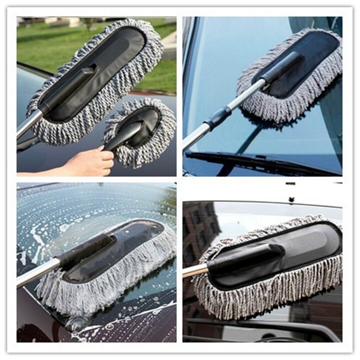 Chổi lau xe ô tô đa năng nano, có thể kéo dài thu ngắn, Cây lau xe, khăn lau xe ô tô