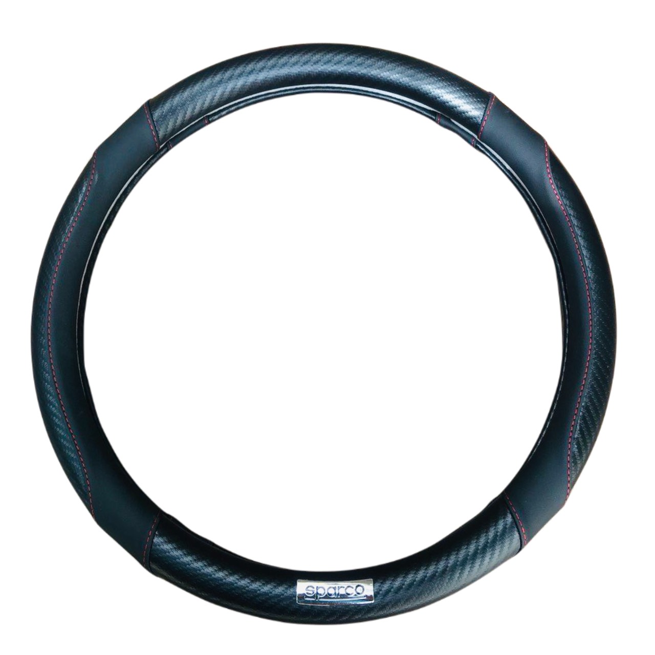 Bọc volang Ô TÔ, Bao Tay lái Xe Hơi Sparco Da Pha Vân CacBon - Ảnh 5