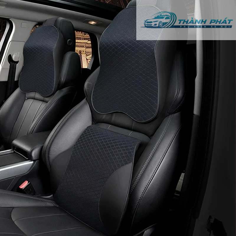 Gối tựa đầu, gối tựa cổ và tựa lưng cao su non dùng cho ô tô, ghế văn phòng cao cấp 5d loại dài xuống vai loại lớn - Ảnh 8