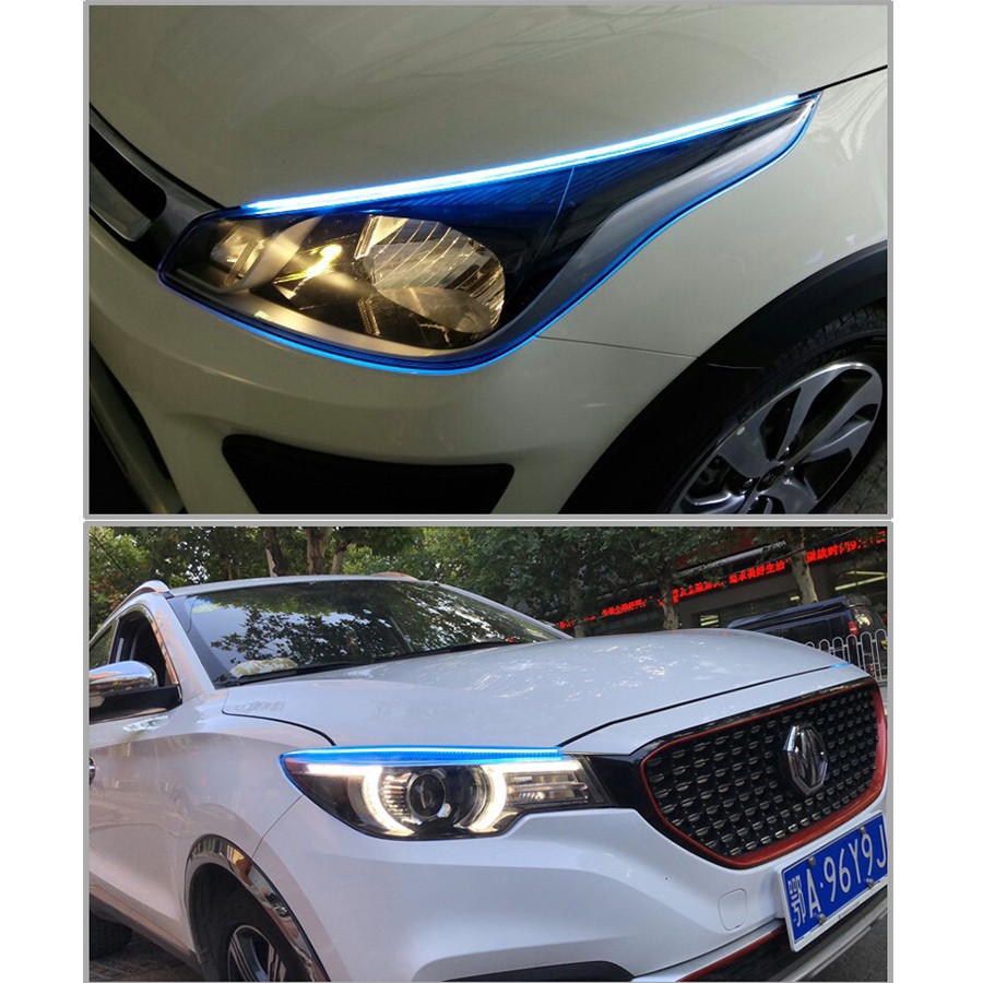 Set 2 đèn LED dây siêu mỏng 60cm tín hiệu kép cho xe ô tô chất lượng cao - Led dây 12v cho xe hơi - Ảnh 8