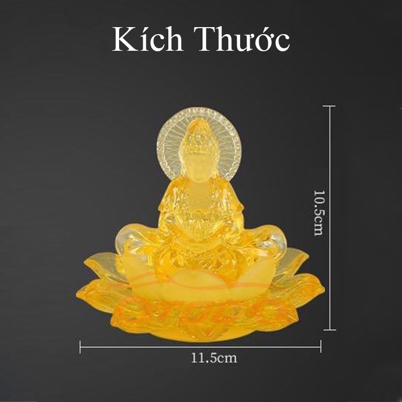 Phật Mẹ Quan Âm Đá Lưu Ly Ngự Đài Sen , Tượng Phật Di Lặc Pha Lê Cao Cấp Để Taplo Ô tô, Bàn Làm Việc - Ảnh 10