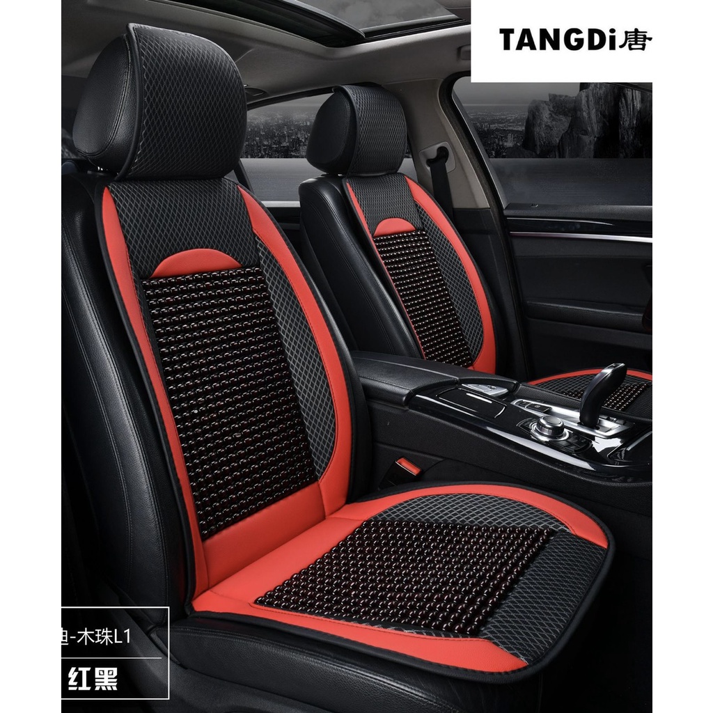 Áo lót ghế tựa lưng ghế ô tô văn phòng da PU và hạt gỗ massage chống nóng thông thoáng - Bọc ghế ô tô hạt gỗ - Ảnh 9