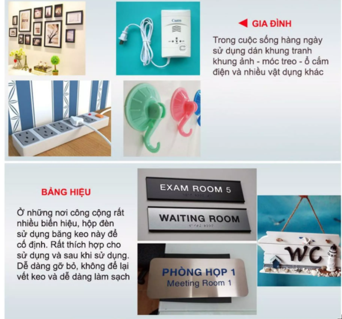 Keo dán Cường Lực 2 mặt 3M tăng cường độ dính phụ kiện ô tô, vật dụng khác. Nhiều kích cỡ lựa chọn - Ảnh 7