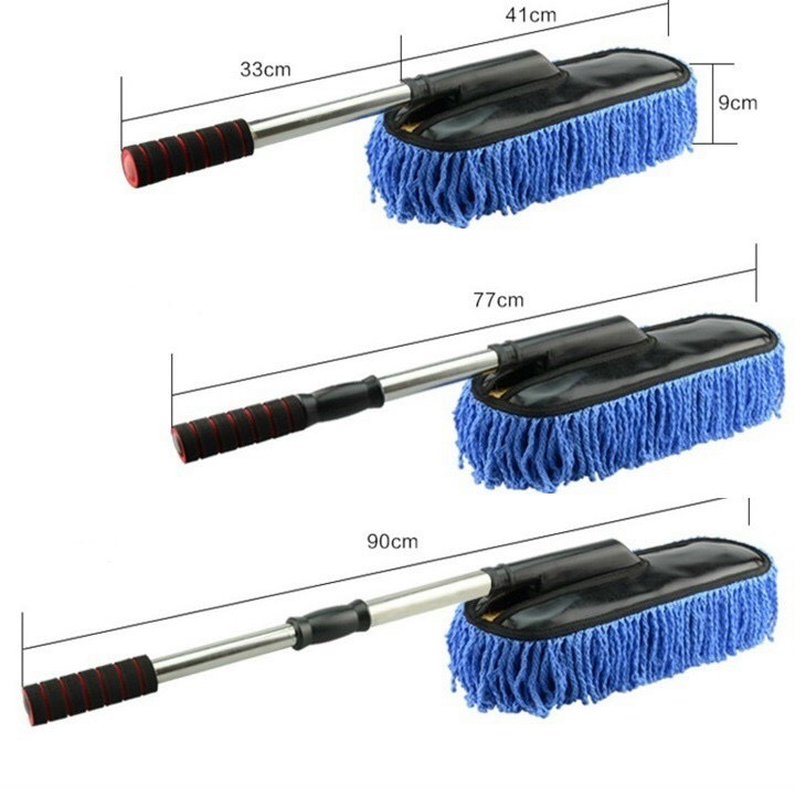 Chổi lau xe ô tô đa năng nano, có thể kéo dài thu ngắn, Cây lau xe, khăn lau xe ô tô - Ảnh 2