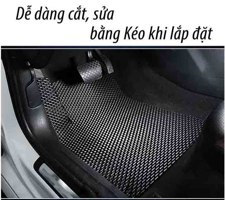 Thảm Lót Sàn Caosu Không Mùi Cho Ô Tô 4 chỗ ,5 chỗ đến 7 chỗ. Màu Đen, Ghi, Nâu,Kem Vàng - Ảnh 7