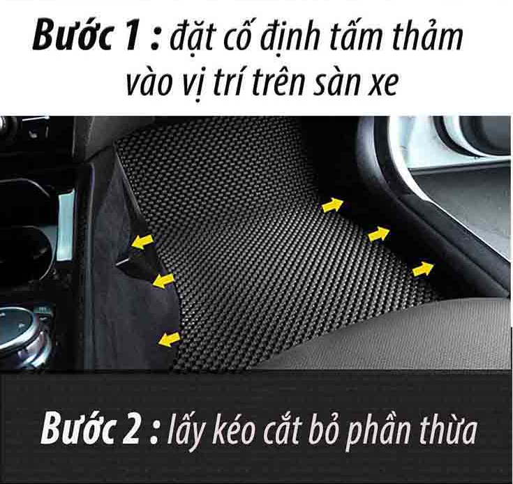 Thảm Lót Sàn Caosu Không Mùi Cho Ô Tô 4 chỗ ,5 chỗ đến 7 chỗ. Màu Đen, Ghi, Nâu,Kem Vàng - Ảnh 9