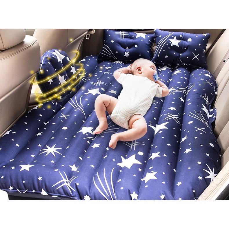 Nệm hơi ô tô dùng cho bé nằm đi du lịch, phù hợp dòng xe 5c hay 7 chỗ - Ảnh 6