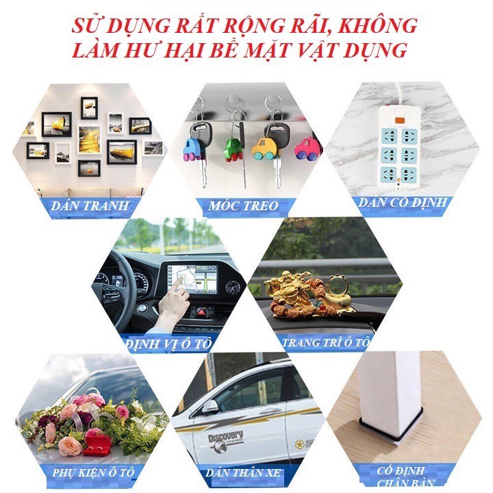 Keo dán Cường Lực 2 mặt 3M tăng cường độ dính phụ kiện ô tô, vật dụng khác. Nhiều kích cỡ lựa chọn - Ảnh 8