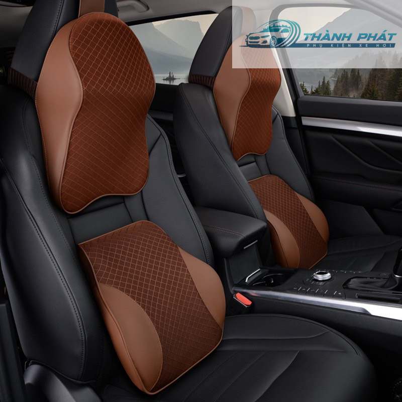 Gối tựa đầu, gối tựa cổ và tựa lưng cao su non dùng cho ô tô, ghế văn phòng cao cấp 5d loại dài xuống vai loại lớn - Ảnh 7