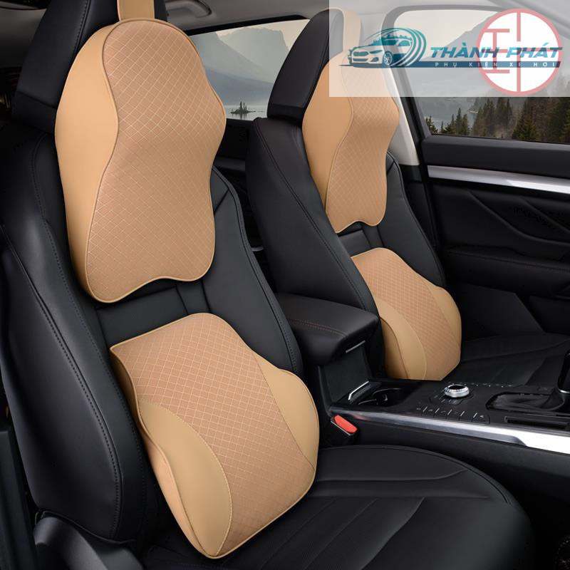 Gối tựa đầu, gối tựa cổ và tựa lưng cao su non dùng cho ô tô, ghế văn phòng cao cấp 5d loại dài xuống vai loại lớn - Ảnh 6