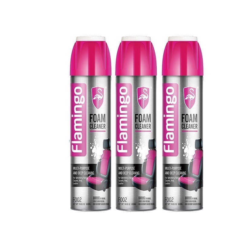 Chai Xịt Tẩy Nội Thất Ô Tô - Bọt Tẩy Nỉ, Vải, Sofa, Thảm Chính Hãng Flamingo - Ảnh 2