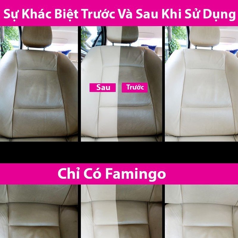 Chai Xịt Tẩy Nội Thất Ô Tô - Bọt Tẩy Nỉ, Vải, Sofa, Thảm Chính Hãng Flamingo - Ảnh 5