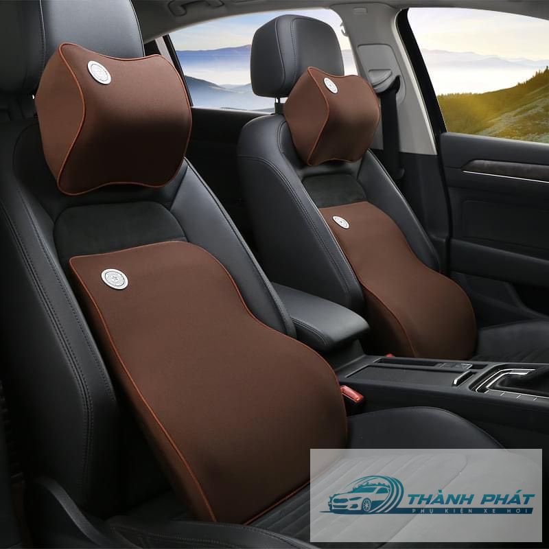 Gối tựa đầu, gối tựa cổ và tựa lưng cao su non dùng cho ô tô, ghế văn phòng cao cấp Kích Thước Lớn - Ảnh 2