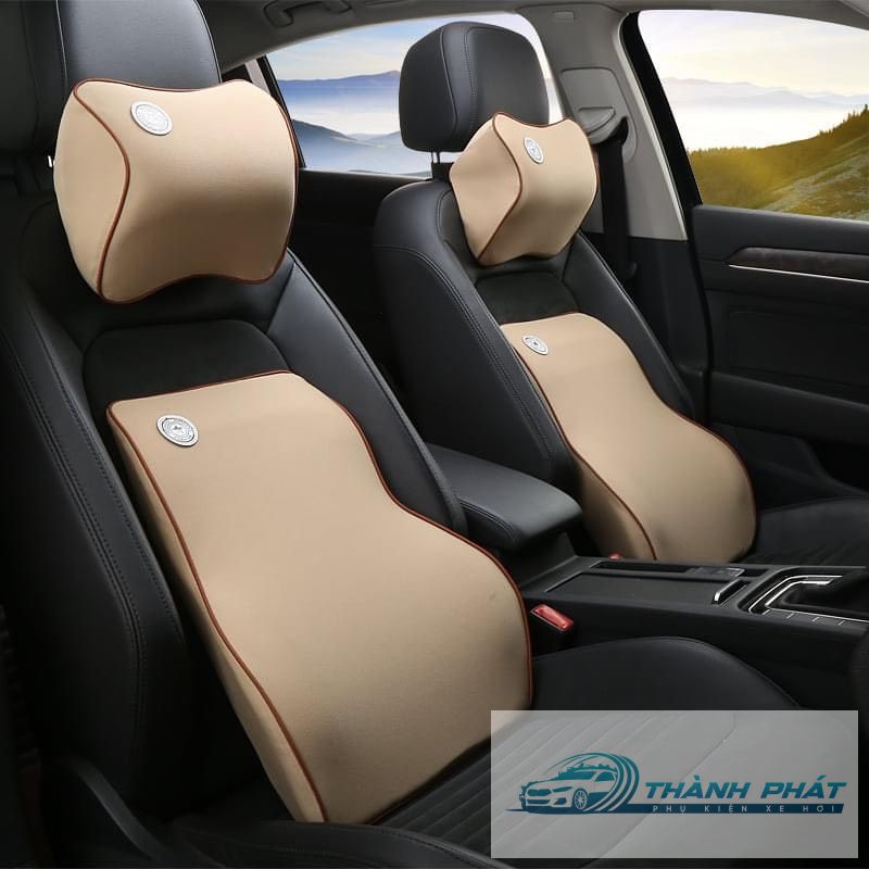 Gối tựa đầu, gối tựa cổ và tựa lưng cao su non dùng cho ô tô, ghế văn phòng cao cấp Kích Thước Lớn - Ảnh 3