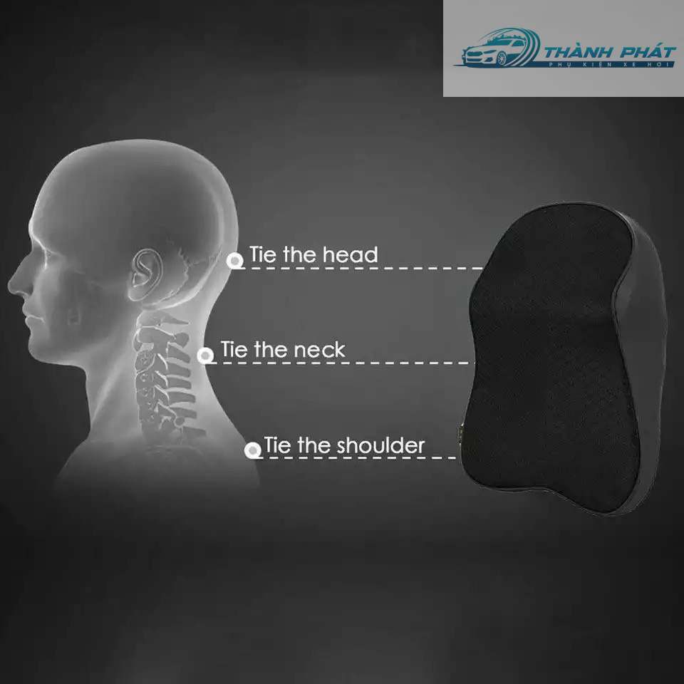 Gối tựa đầu, gối tựa cổ và tựa lưng cao su non dùng cho ô tô, ghế văn phòng cao cấp 5d loại dài xuống vai loại lớn - Ảnh 11