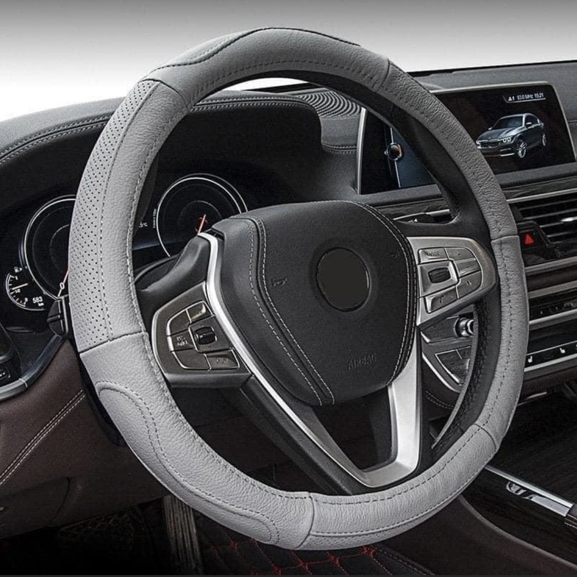Bọc Vô Lăng Tay Lái Ô Tô Cho Xe 4 Chỗ Đến 7 Chỗ Bằng Da Bò 100% CAO CẤP - Bảo Hành 2 Năm - Ảnh 3