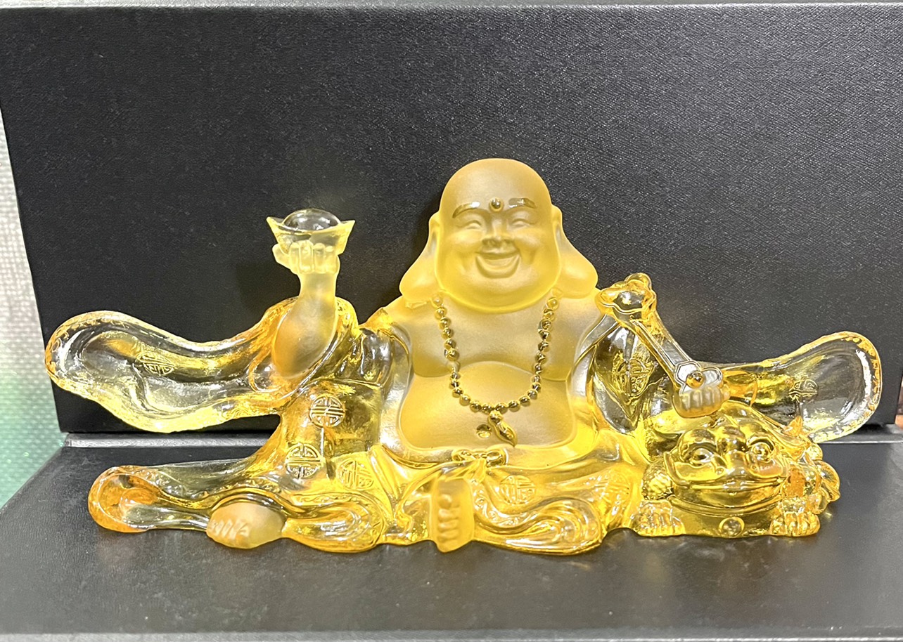 Phật Mẹ Quan Âm Đá Lưu Ly Ngự Đài Sen , Tượng Phật Di Lặc Pha Lê Cao Cấp Để Taplo Ô tô, Bàn Làm Việc - Ảnh 13