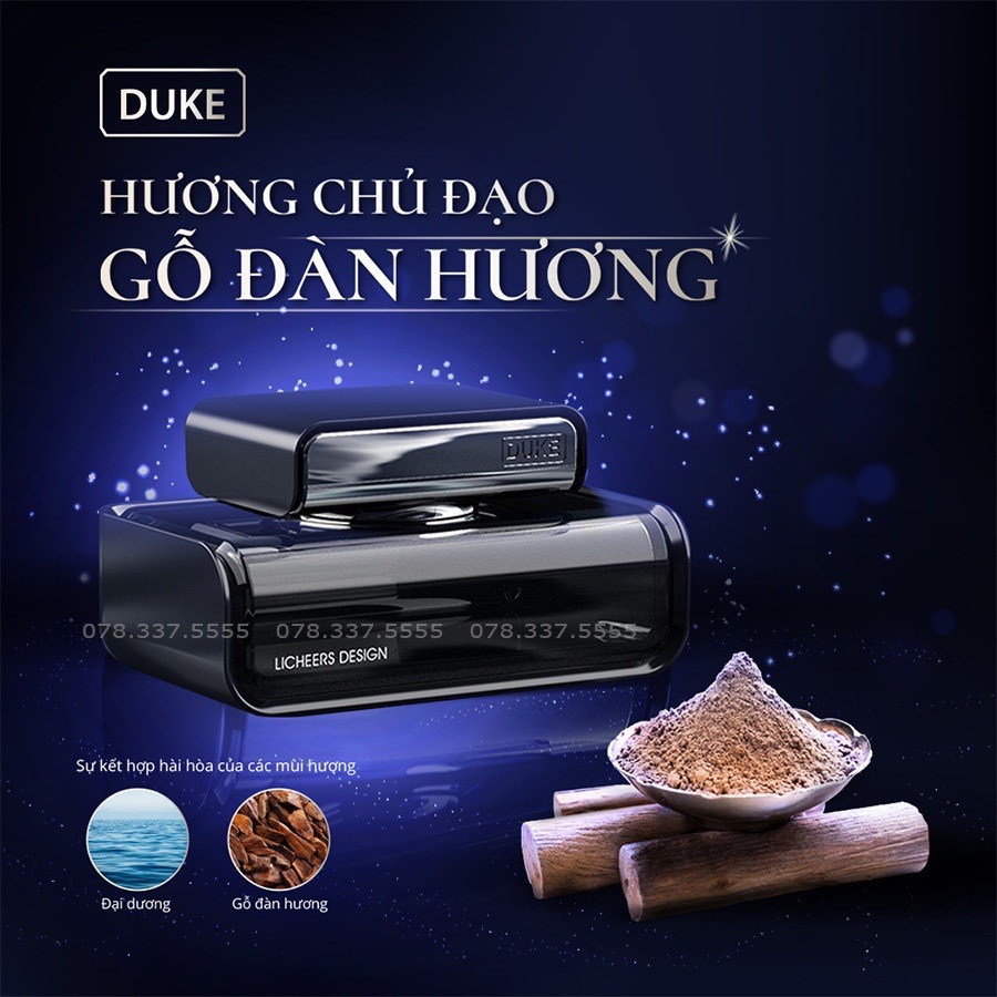 Nước hoa ô tô khử mùi xe hơi thương hiệu Duke hương thơm tự nhiên