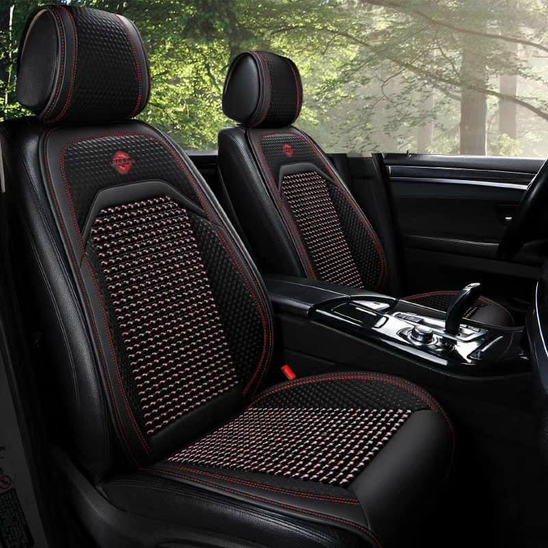 Bộ áo ghế hạt gỗ libaiwang cao cấp - lót ghế da mới có hạt gỗ massage - hàng mẫu mới