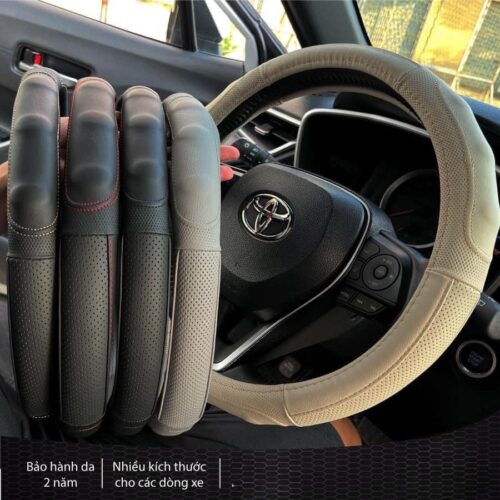 Bọc Vô Lăng Tay Lái Ô Tô Cho Xe 4 Chỗ Đến 7 Chỗ Bằng Da Bò 100% CAO CẤP - Bảo Hành 2 Năm