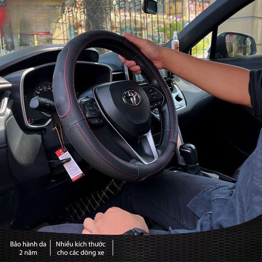 Bọc Vô Lăng Tay Lái Ô Tô Cho Xe 4 Chỗ Đến 7 Chỗ Bằng Da Bò 100% CAO CẤP - Bảo Hành 2 Năm - Ảnh 2