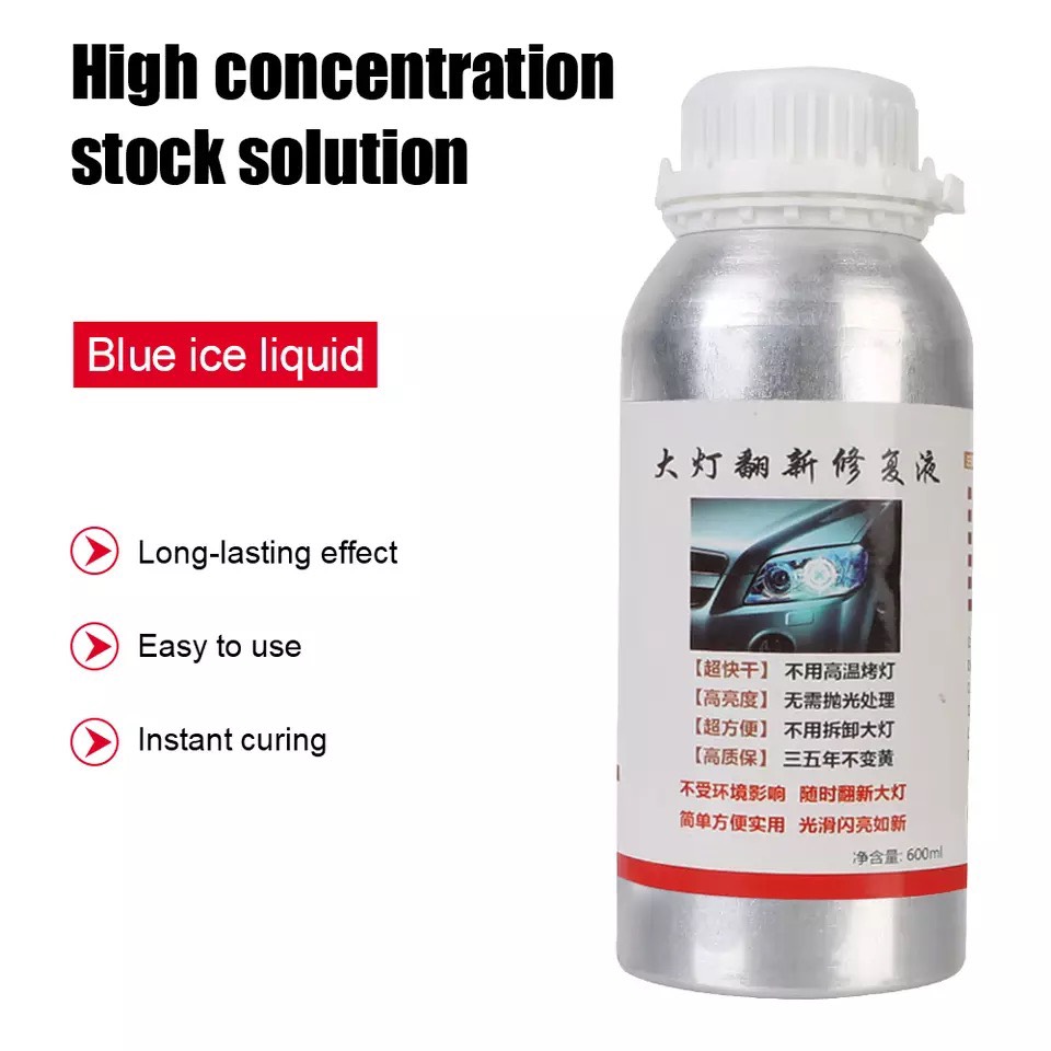 Bộ Dụng Cụ Và Dung Dịch Đánh Bóng Đèn Pha Ô Tô dung tích 600ml, phục hồi đèn pha, vệ sinh đèn pha, tẩy ố làm sạch đèn pha ô tô xe máy - Ảnh 4