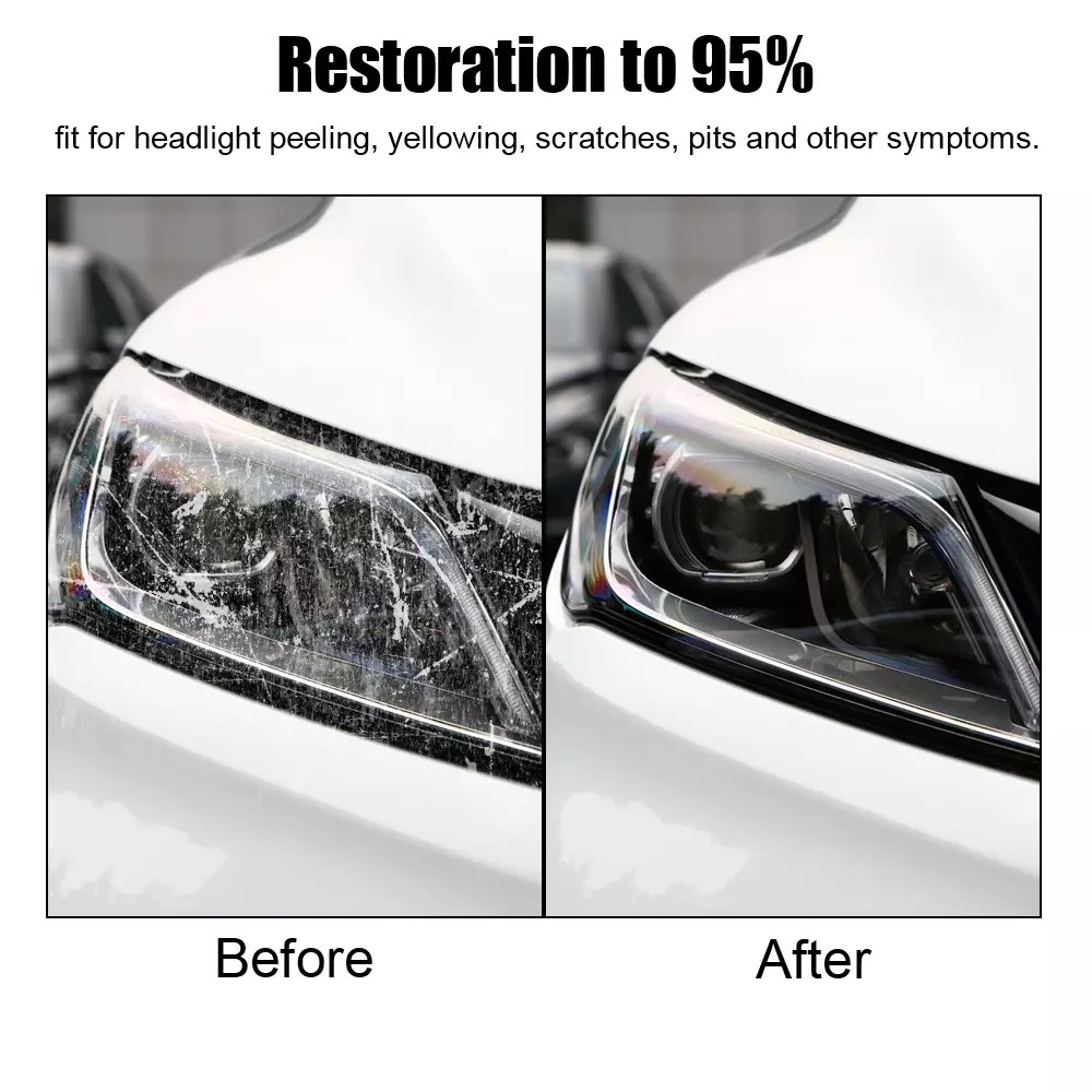 Bộ Dụng Cụ Và Dung Dịch Đánh Bóng Đèn Pha Ô Tô dung tích 600ml, phục hồi đèn pha, vệ sinh đèn pha, tẩy ố làm sạch đèn pha ô tô xe máy - Ảnh 9
