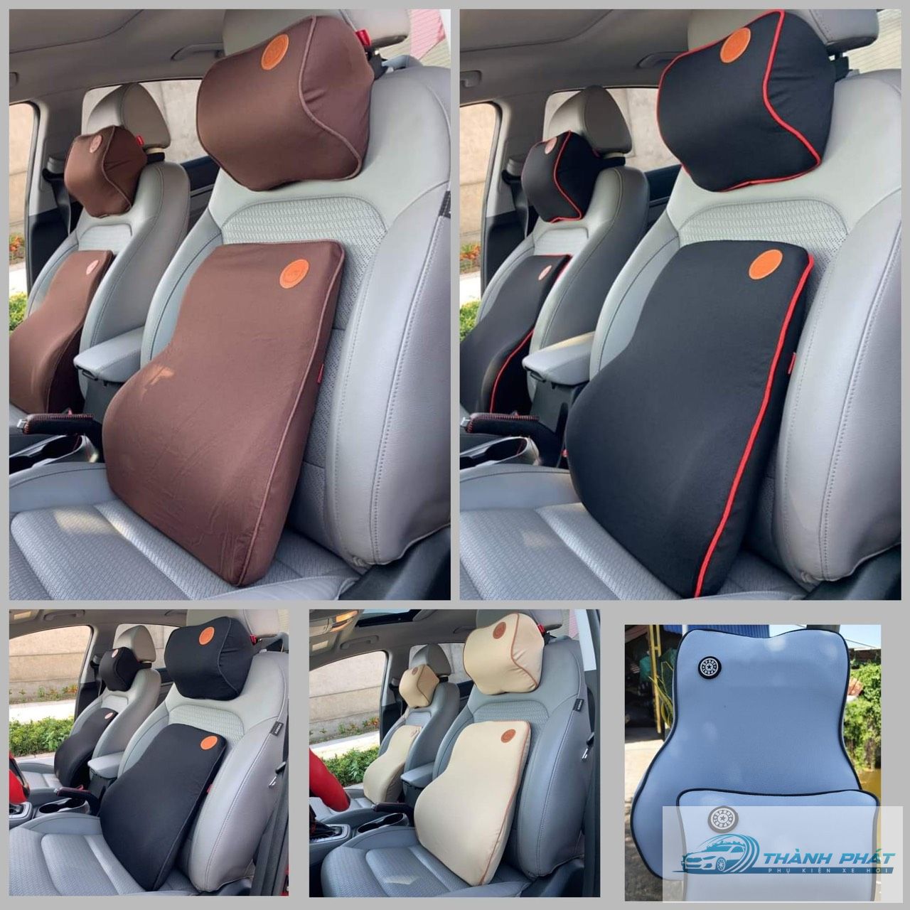 Gối tựa đầu, gối tựa cổ và tựa lưng cao su non dùng cho ô tô, ghế văn phòng cao cấp Kích Thước Lớn