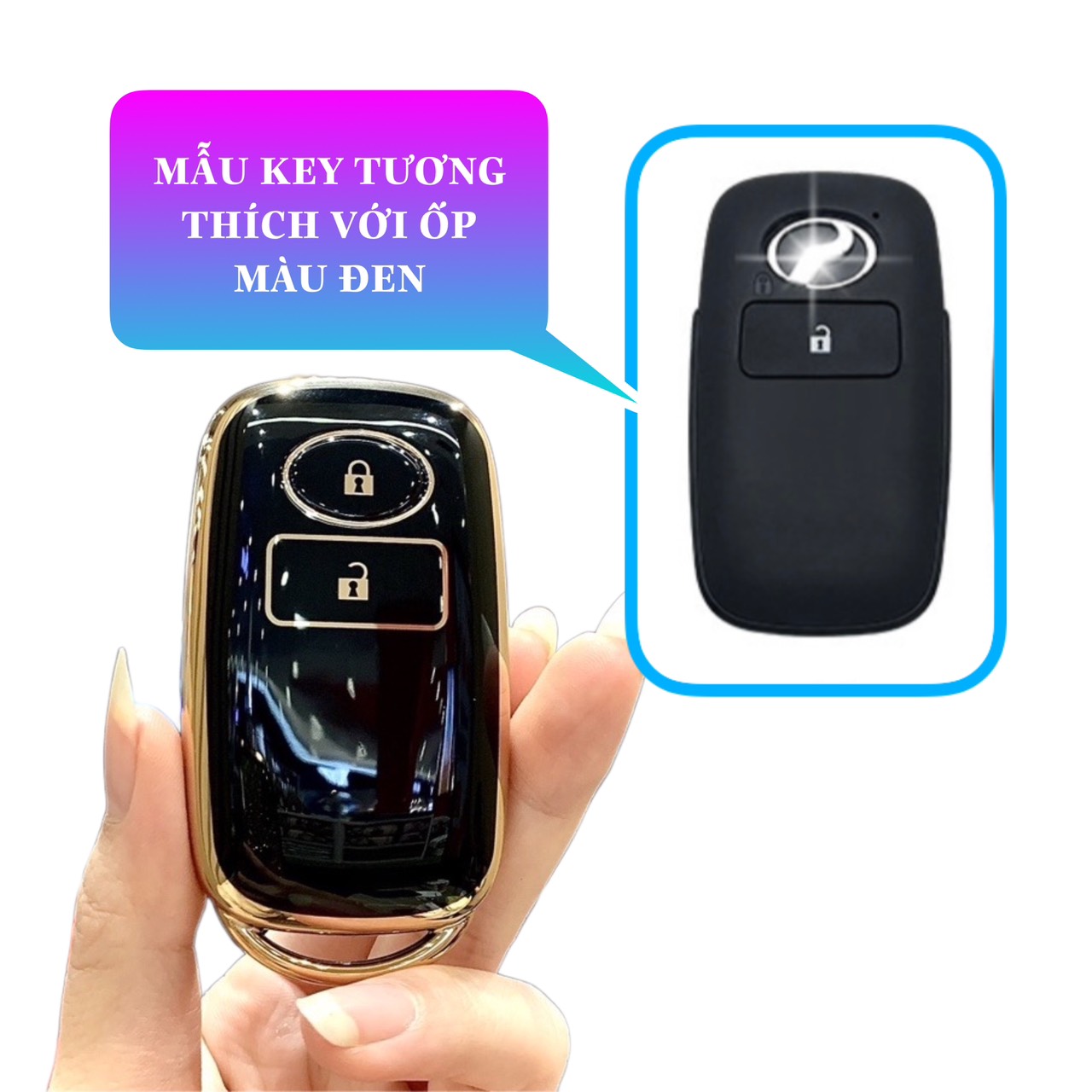 Móc khóa kèm bao ốp bảo vệ chìa khóa xe Toyota Raize, Veloz Cross, Veloz 2021, Avanza 2022 nhựa dẻo TPU tráng gương - Ảnh 5