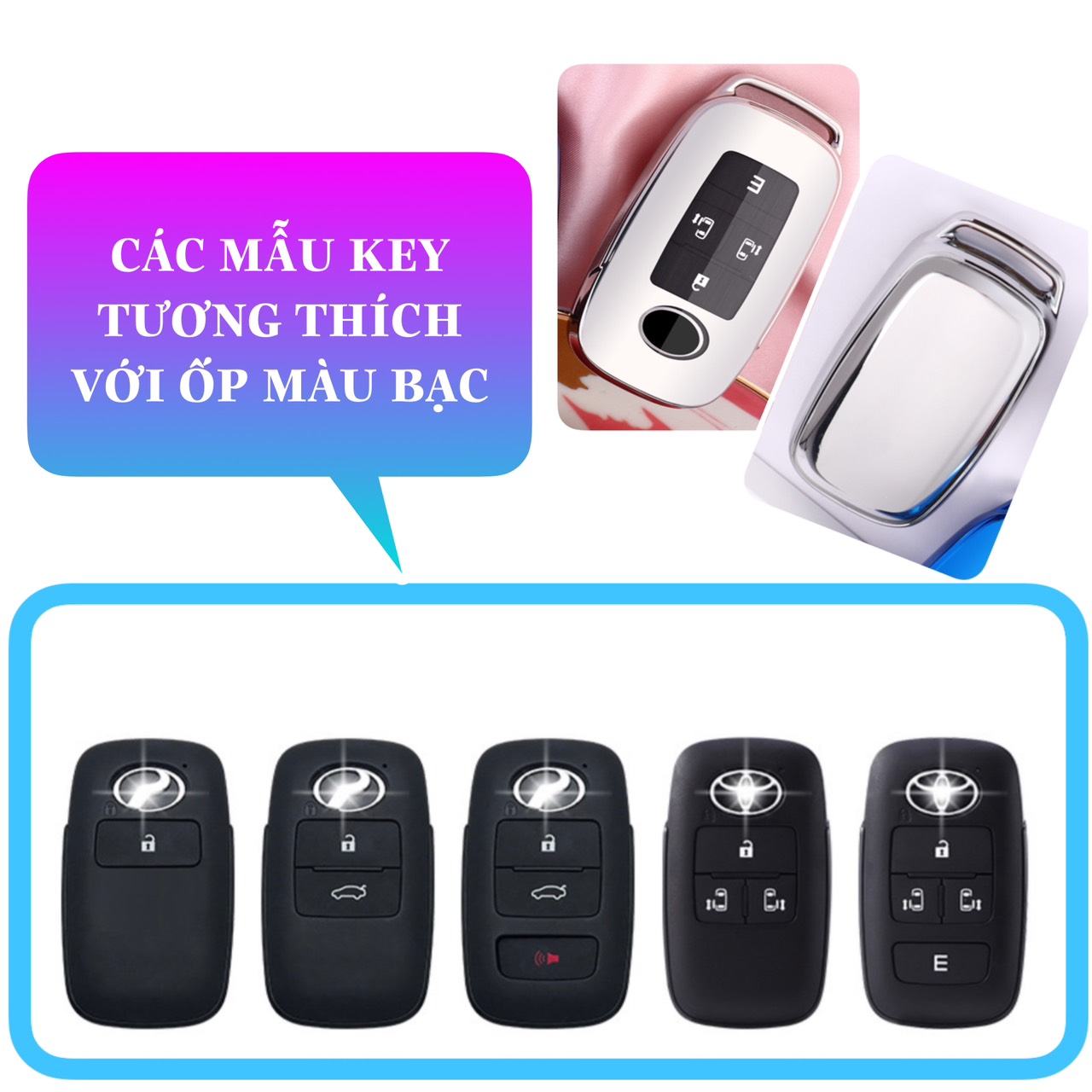 Móc khóa kèm bao ốp bảo vệ chìa khóa xe Toyota Raize, Veloz Cross, Veloz 2021, Avanza 2022 nhựa dẻo TPU tráng gương - Ảnh 4