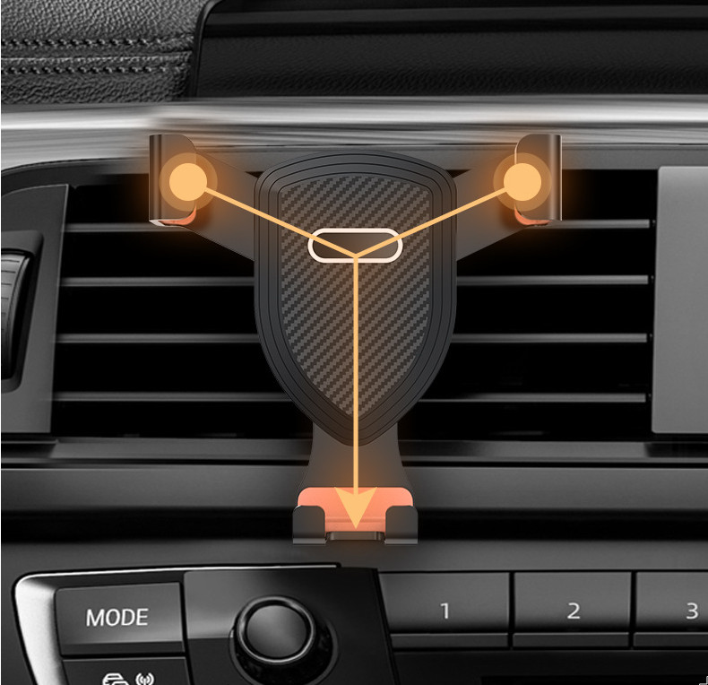 Gía Để Điện THoại, Gía Kẹp Điện Thoại Cửa Gió Điều Hòa Xe Hơi Siêu Nhẹ - ABS Vân Cacbon Siêu Bền - Mẫu 2023 - Ảnh 8