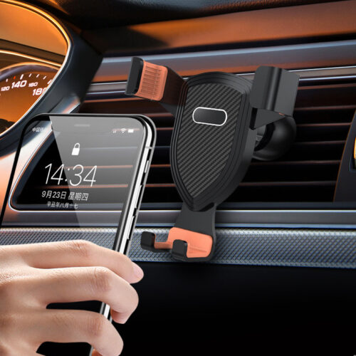 Gía Để Điện THoại, Gía Kẹp Điện Thoại Cửa Gió Điều Hòa Xe Hơi Siêu Nhẹ - ABS Vân Cacbon Siêu Bền - Mẫu 2023