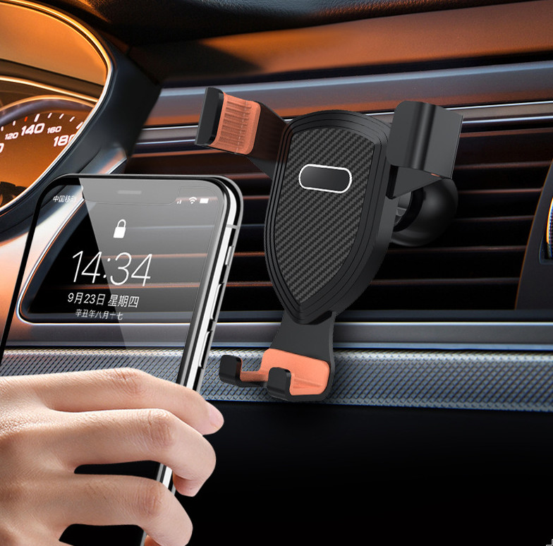 Gía Để Điện THoại, Gía Kẹp Điện Thoại Cửa Gió Điều Hòa Xe Hơi Siêu Nhẹ - ABS Vân Cacbon Siêu Bền - Mẫu 2023