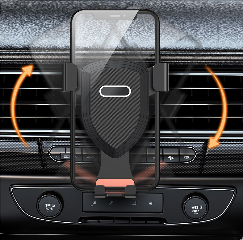 Gía Để Điện THoại, Gía Kẹp Điện Thoại Cửa Gió Điều Hòa Xe Hơi Siêu Nhẹ - ABS Vân Cacbon Siêu Bền - Mẫu 2023 - Ảnh 2