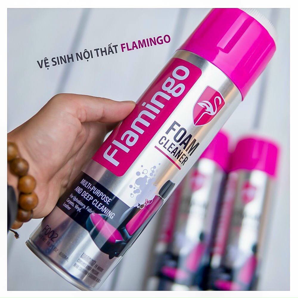 Chai Xịt Tẩy Nội Thất Ô Tô - Bọt Tẩy Nỉ, Vải, Sofa, Thảm Chính Hãng Flamingo - Ảnh 8