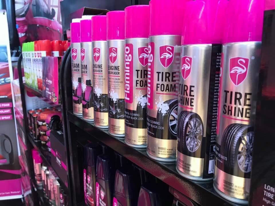 Chai xịt chống lão hóa và làm bóng lốp, phục hồi nhựa đen - Cho xe ô tô, xe máy - Dung tích 650ml - FLAMiNGO - Ảnh 5