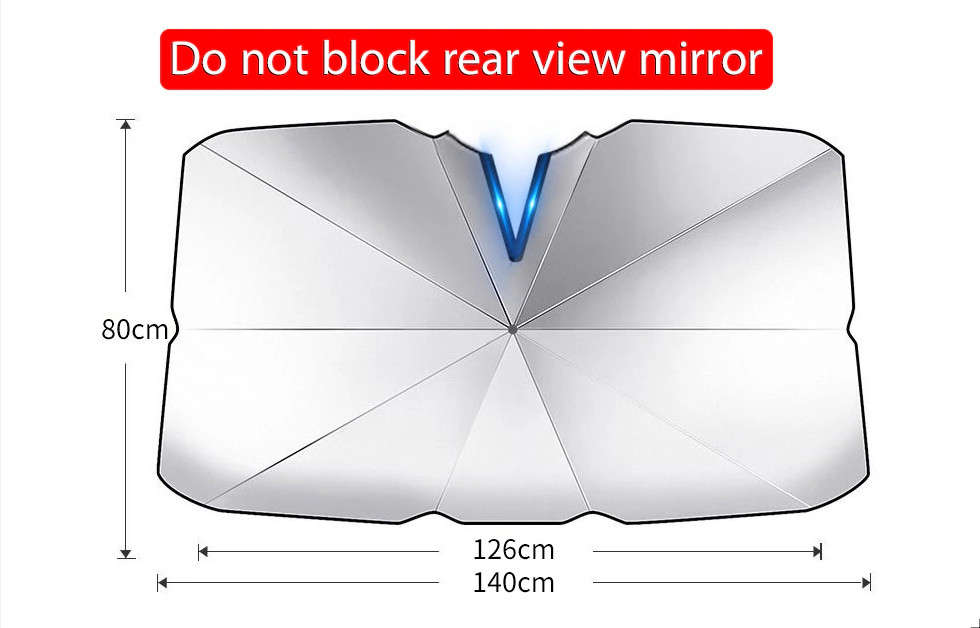 Ô Che Nắng Ô Tô, Dù Che Nắng Ô Tô Kính Lái Phủ Bạc Titan Cách Nhiệt Chống Tia Cực Tím Cao Cấp Dành Cho Xe Hơi 4 - 7 chỗ - Ảnh 2