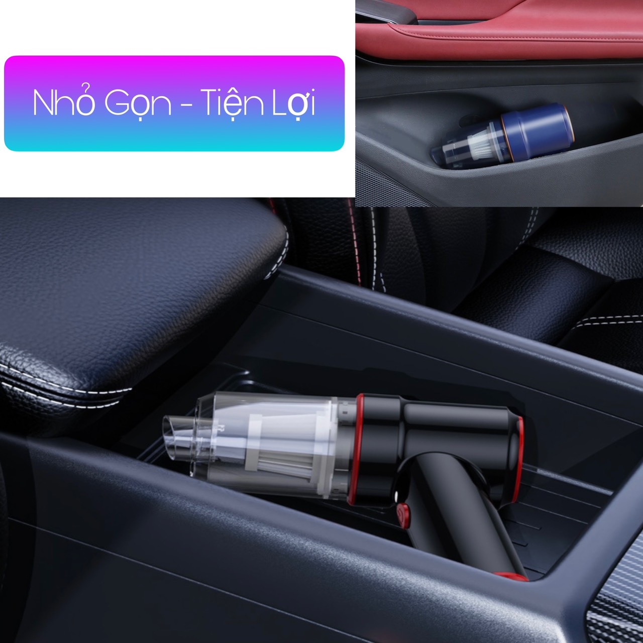 Máy hút thổi bụi đa năng cầm tay không dây sạc pin công suất 120w lực hút 8000Pa - Máy hút bụi mini dùng trên xe ô tô, Văn Phòng - Ảnh 5