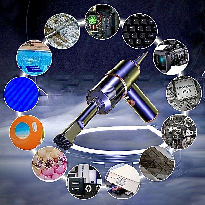 Máy hút thổi bụi đa năng cầm tay không dây sạc pin công suất 120w lực hút 8000Pa - Máy hút bụi mini dùng trên xe ô tô, Văn Phòng - Ảnh 6