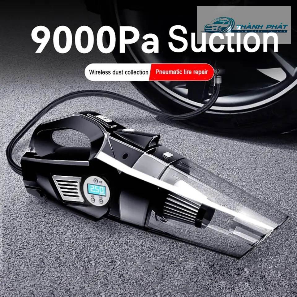 MÁY HÚT BỤI ĐA NĂNG 4 TRONG 1 MÁY BƠM LỐP CÔNG SUẤT 120W Có Đồng Hồ Đo Áp Suất Lốp Dùng Cho Ô Tô. Dòng đồng hồ điện tử - Đồng hồ cơ. Dùng hút bụi + bơm lốp + đo áp suất lốp + đèn chiếu sáng. BH 6 tháng