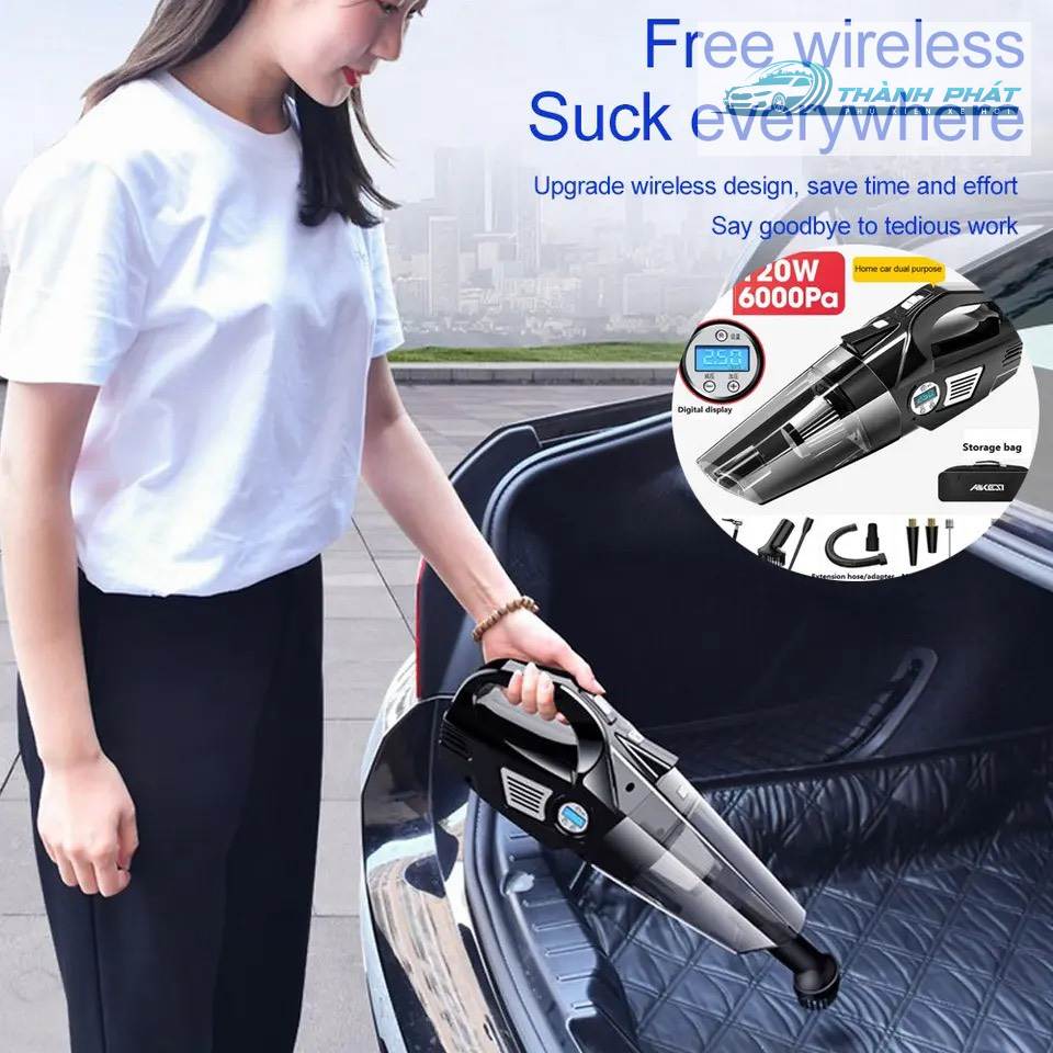 MÁY HÚT BỤI ĐA NĂNG 4 TRONG 1 MÁY BƠM LỐP CÔNG SUẤT 120W Có Đồng Hồ Đo Áp Suất Lốp Dùng Cho Ô Tô. Dòng đồng hồ điện tử - Đồng hồ cơ. Dùng hút bụi + bơm lốp + đo áp suất lốp + đèn chiếu sáng. BH 6 tháng - Ảnh 14