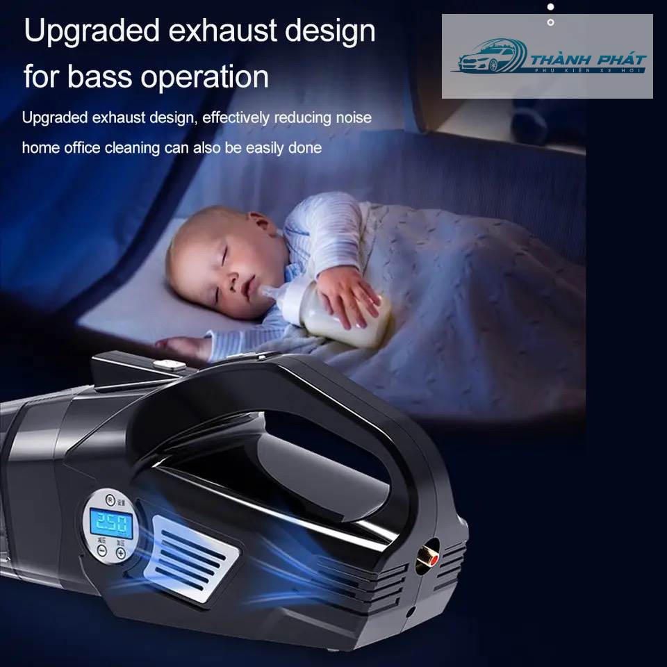 MÁY HÚT BỤI ĐA NĂNG 4 TRONG 1 MÁY BƠM LỐP CÔNG SUẤT 120W Có Đồng Hồ Đo Áp Suất Lốp Dùng Cho Ô Tô. Dòng đồng hồ điện tử - Đồng hồ cơ. Dùng hút bụi + bơm lốp + đo áp suất lốp + đèn chiếu sáng. BH 6 tháng - Ảnh 15