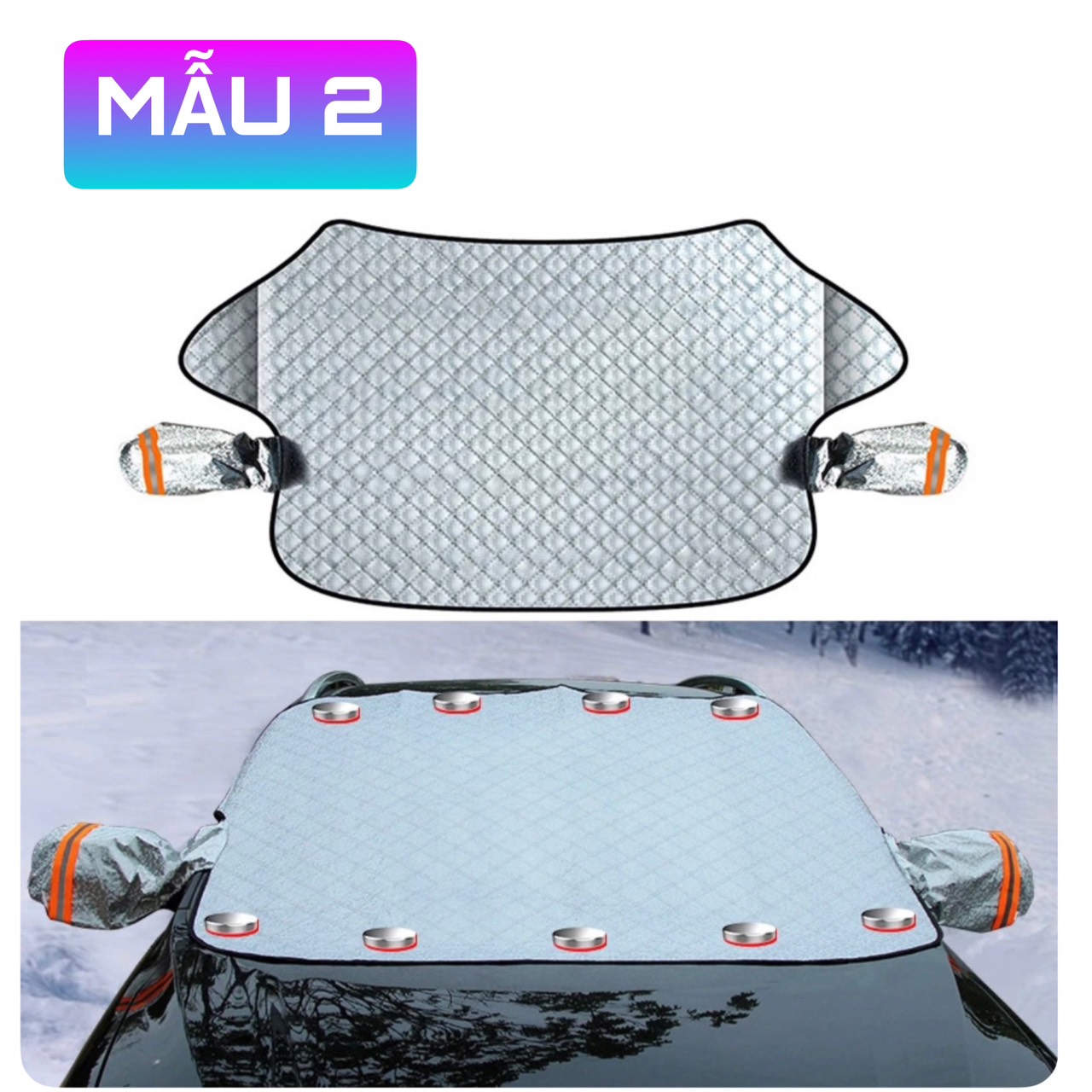 Tấm chắn kính chống nắng ô tô - Tấm che nắng cách nhiệt - Ảnh 4