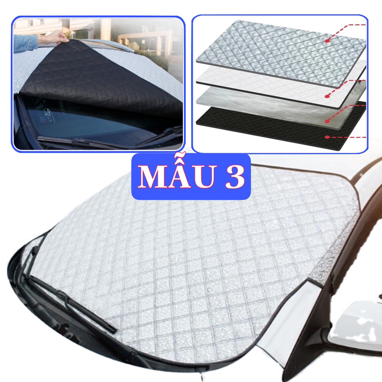 Tấm chắn kính chống nắng ô tô - Tấm che nắng cách nhiệt - Ảnh 7
