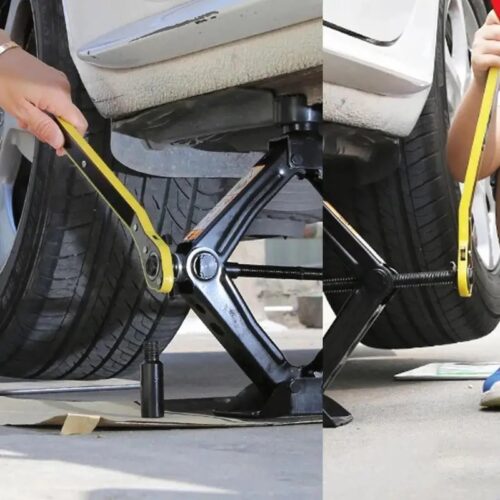 Bộ kích nâng gầm thay lốp cho ô tô xe hơi dạng chữ A loại 2 tấn kèm cờ lê trợ kích nâng hạ gầm xe